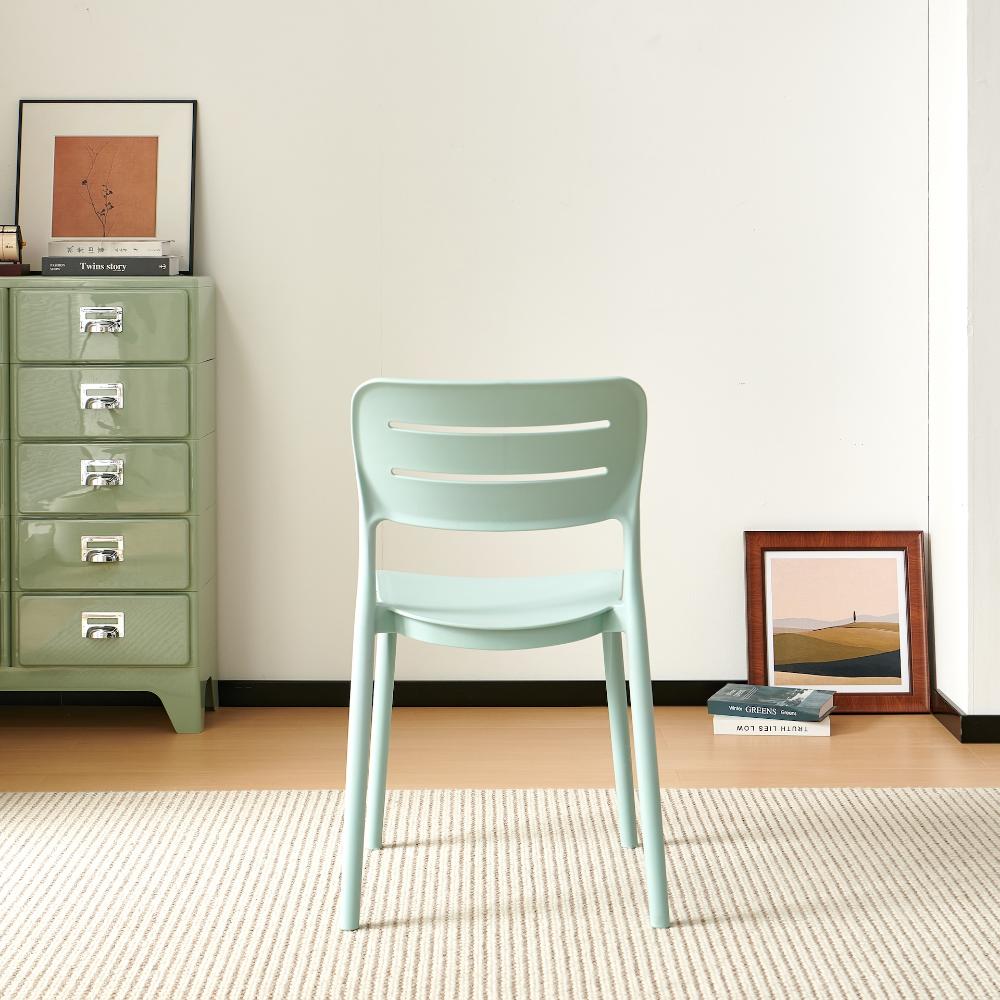 Silla Harriman, Azul claro, Con medio espaldar y diseño minimalista X4