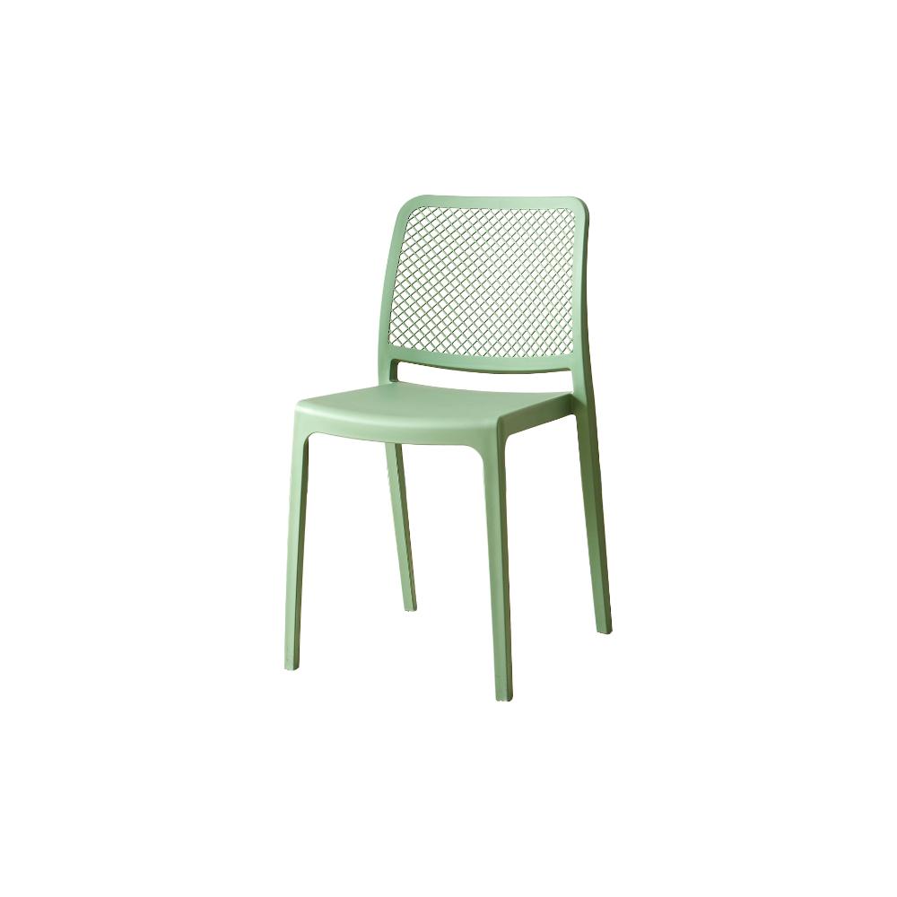 Set de 2 Sillas Manhattan, Verde, con Espaldar en Rejilla y Diseño Minimalista