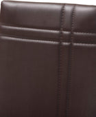 Baxton Studio Matiese Silla de comedor tapizada de piel sintética marrón