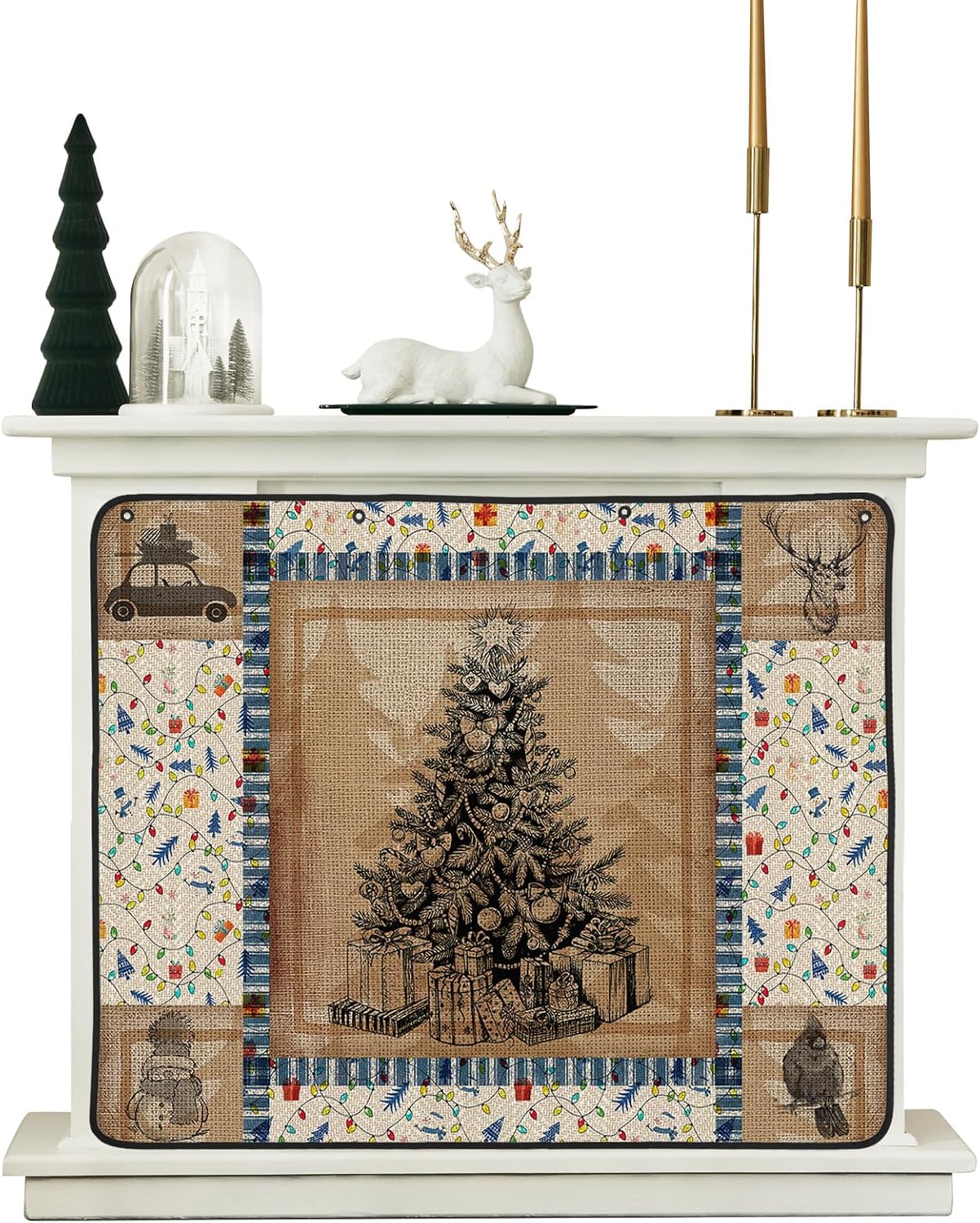 Funda magnética para chimenea de árbol de Navidad de 36 x 27 pulgadas, manta...