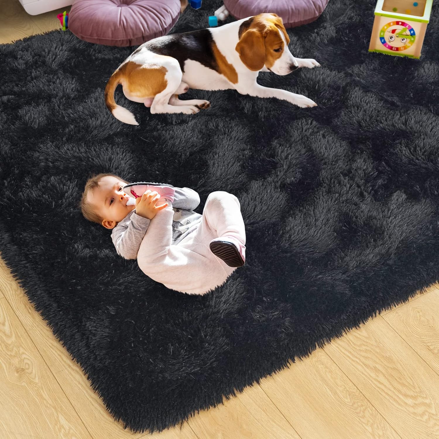 Alfombra suave y esponjosa para la habitación de los niños, decoración para la