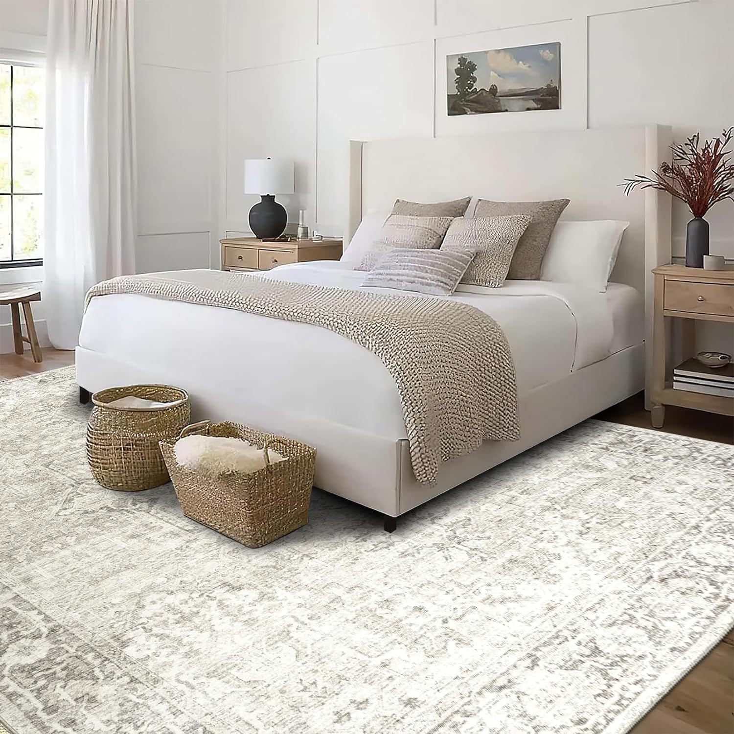 ReaLife - Alfombra lavable a máquina, resistente a las manchas, sin...