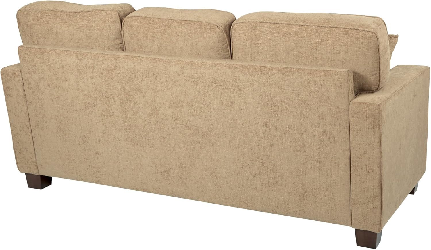 OSP Home Furnishings Russell Sofá seccional reversible con 2 almohadas y patas...