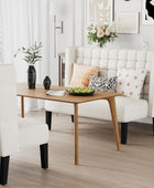 Moderno sofá biplaza, banco tapizado de comedor con respaldo para comedor, sala