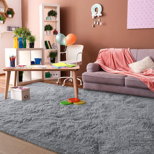 Alfombras peludas súper suaves para sala de estar y dormitorio, alfombras de...