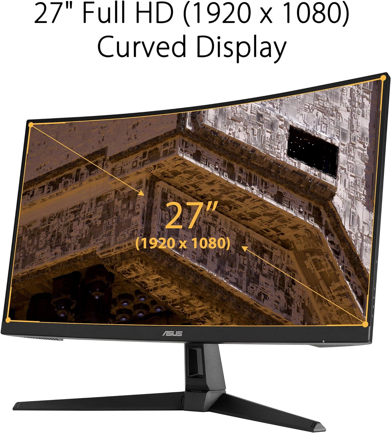 ASUS TUF Gaming VG27VH1B 27" Monitor curvo, 1080P Full HD, 165Hz (soporta...
