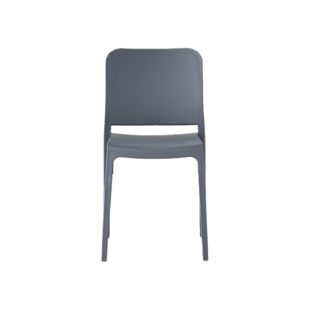 Silla Triveca, Gris oscuro, Con espaldar cerrado y diseño minimalista
