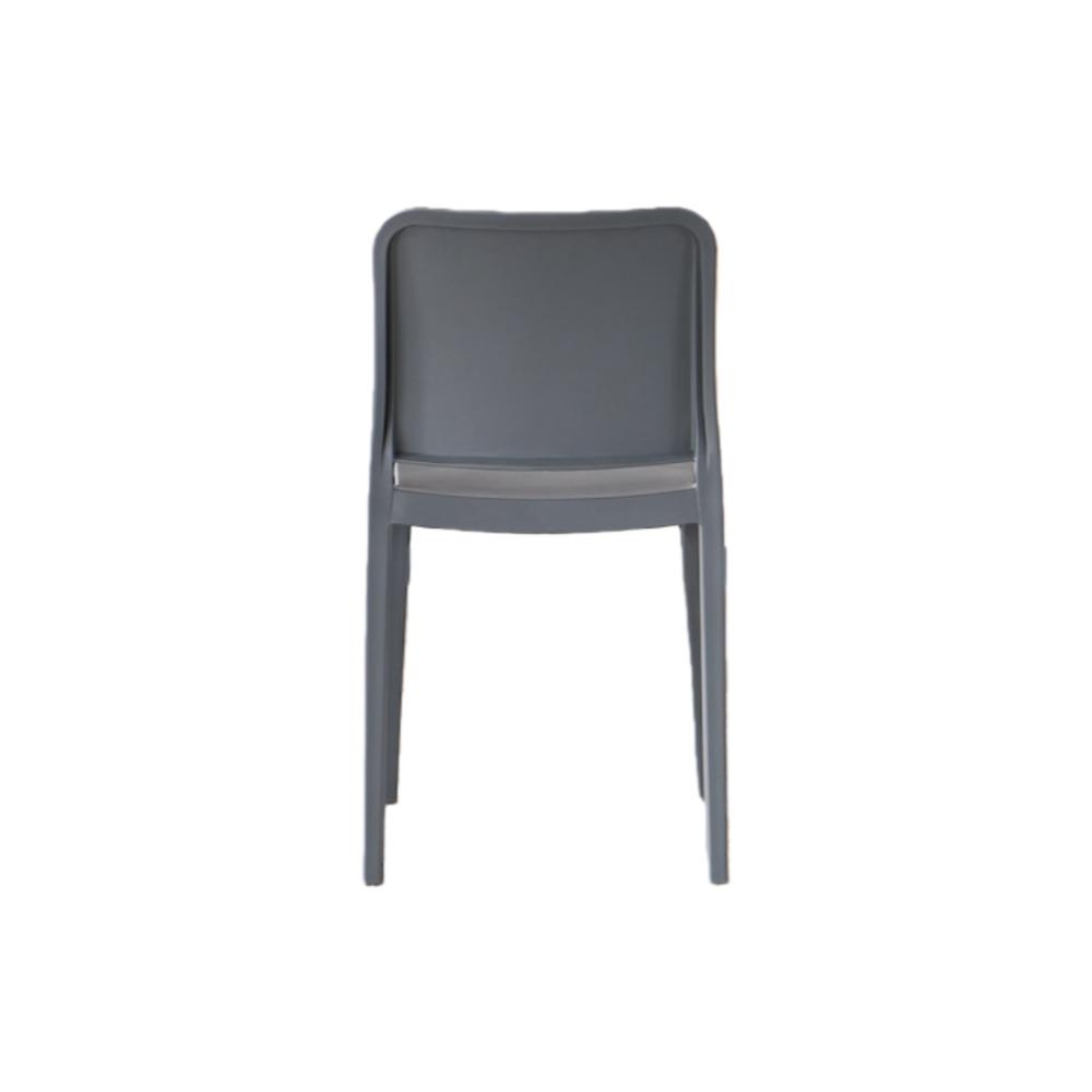 Silla Triveca, Gris oscuro, Con espaldar cerrado y diseño minimalista