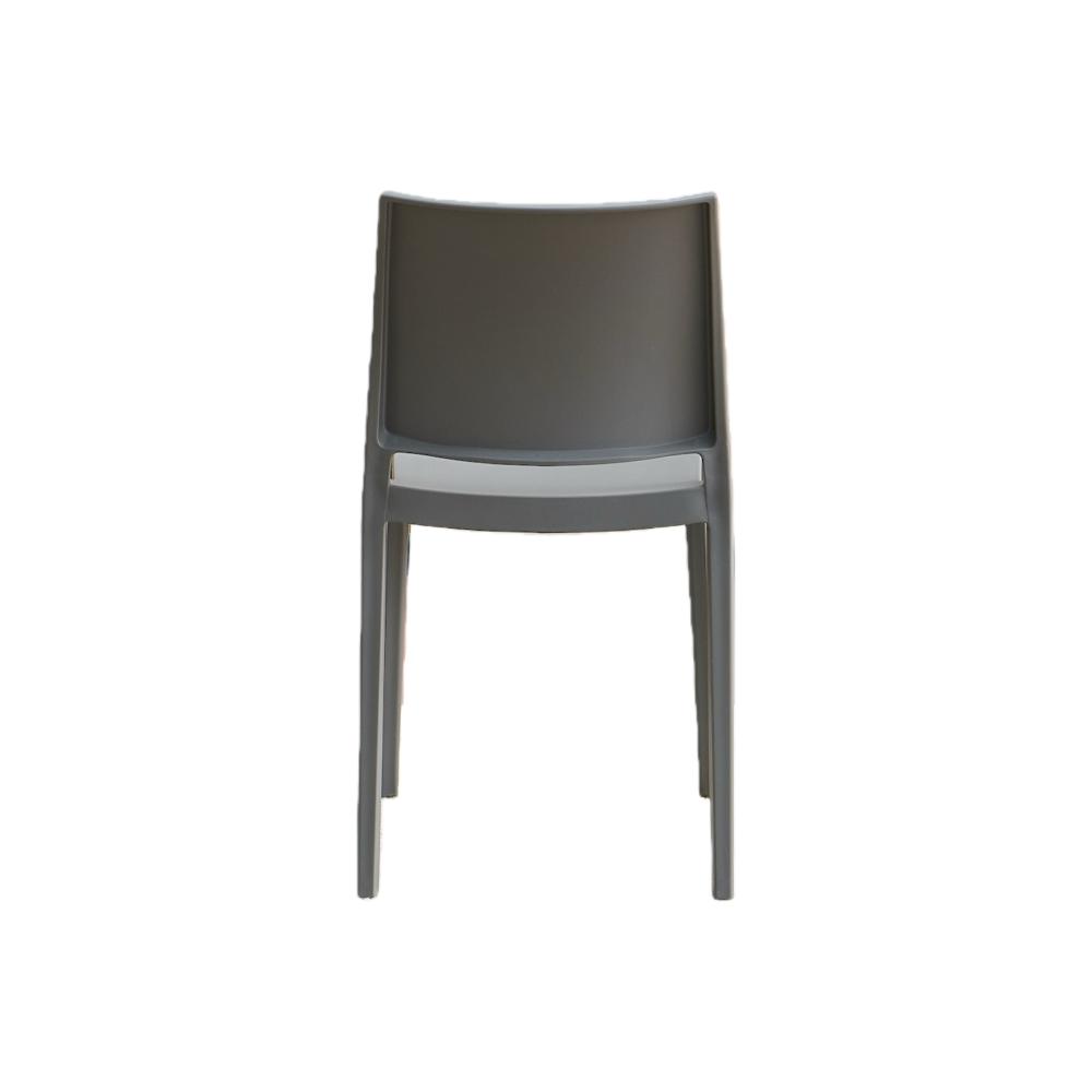 Silla Soho, Gris Oscuro, Con espaldar cerrado y diseño minimalista X2