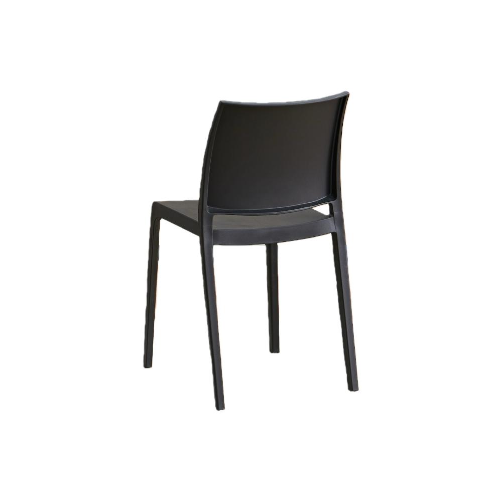 Silla Soho, Negro, Con espaldar cerrado y diseño minimalista