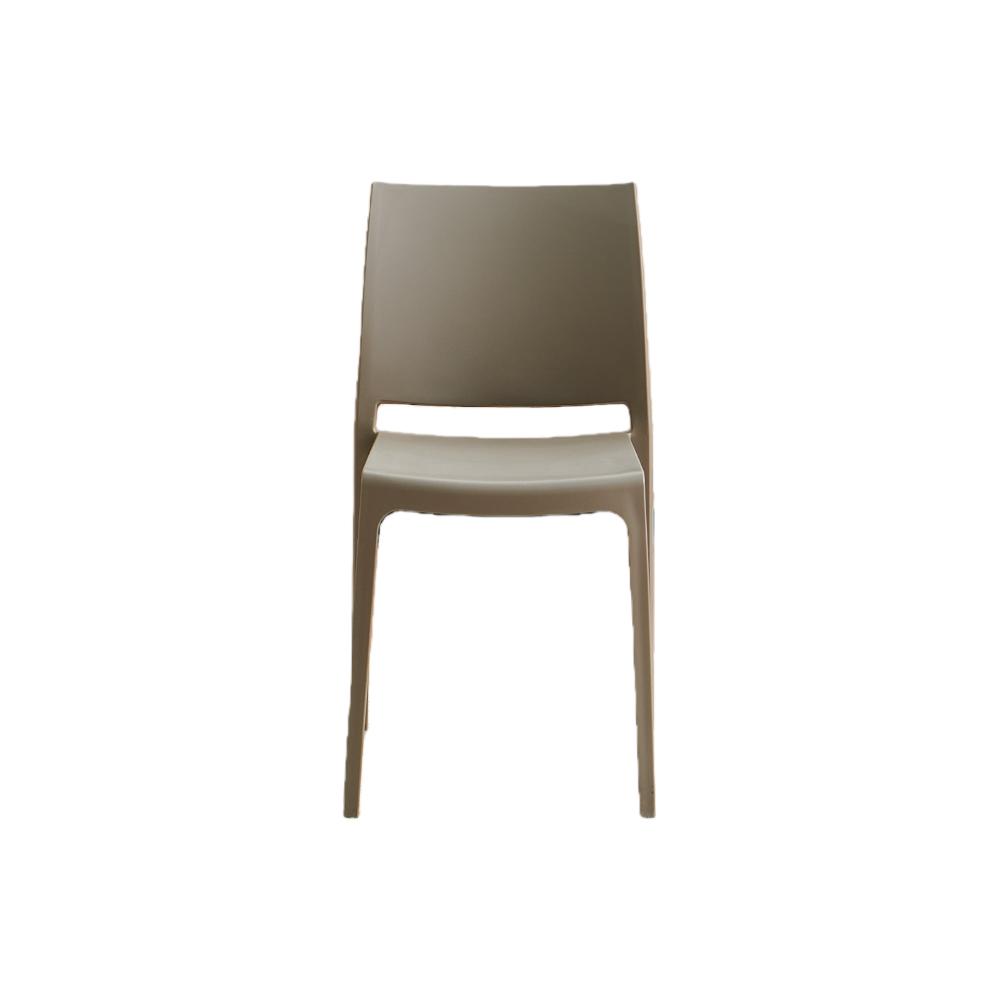 Set de 2 Sillas Soho, Taupe, con Espaldar Cerrado y Diseño Minimalista