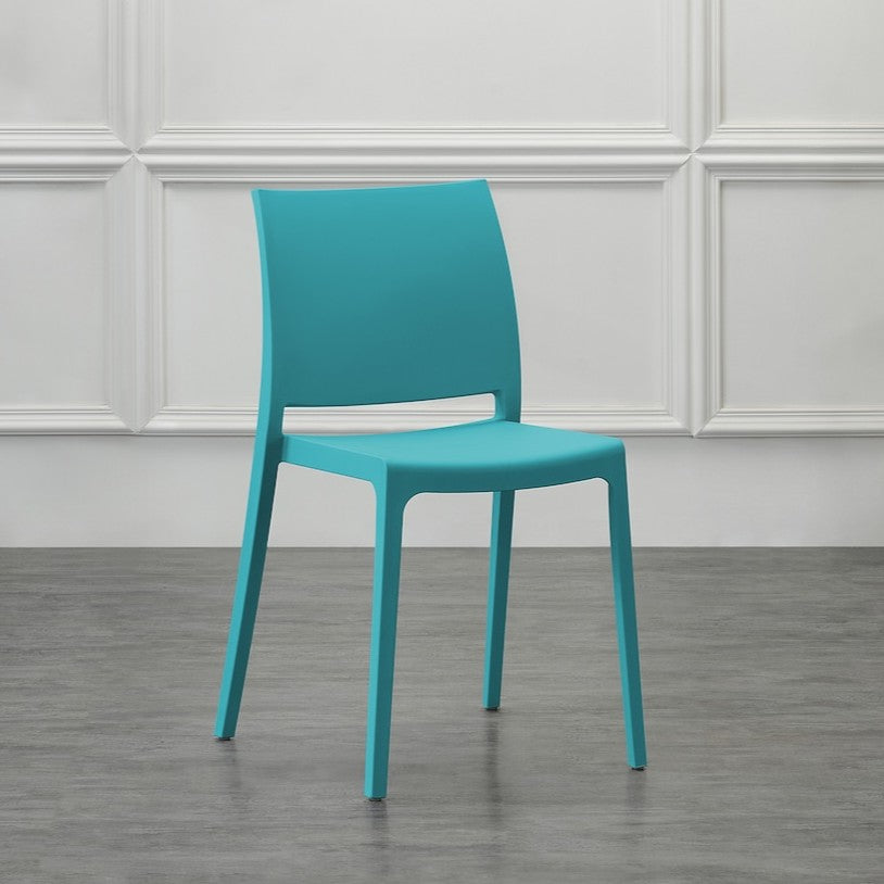 Set de 2 Sillas Soho, Azul Marino, con Espaldar Cerrado y Diseño Minimalista