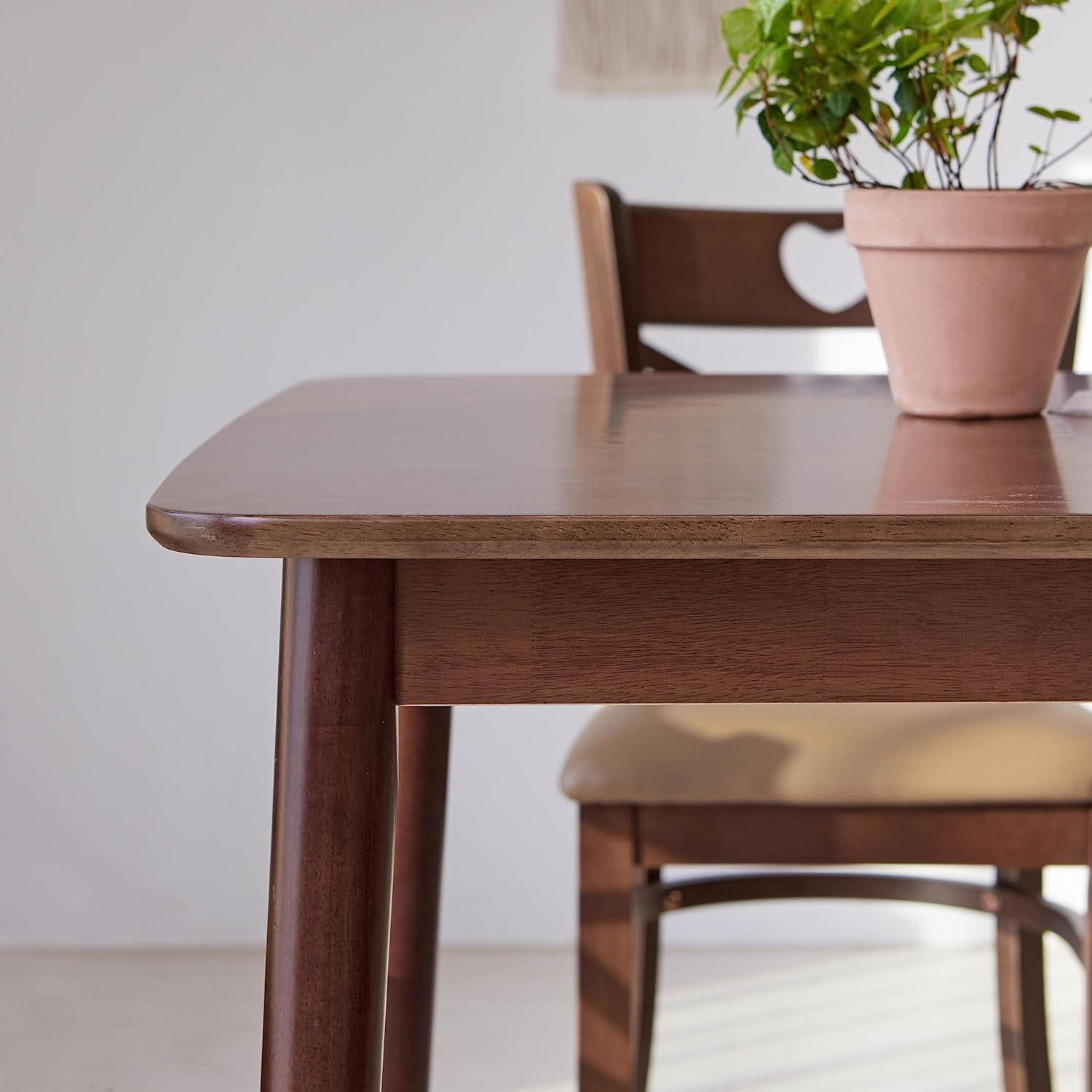 Aslan Mesa de comedor rectangular de madera de roble malayo de 59 pulgadas,