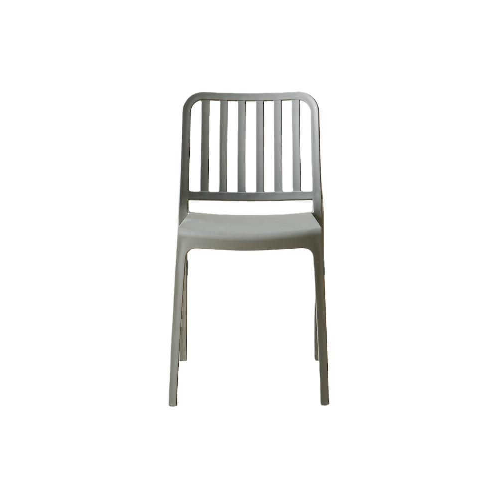Silla Brooklyn, Gris Oscuro, Con espaldar en rayas y diseño minimalista