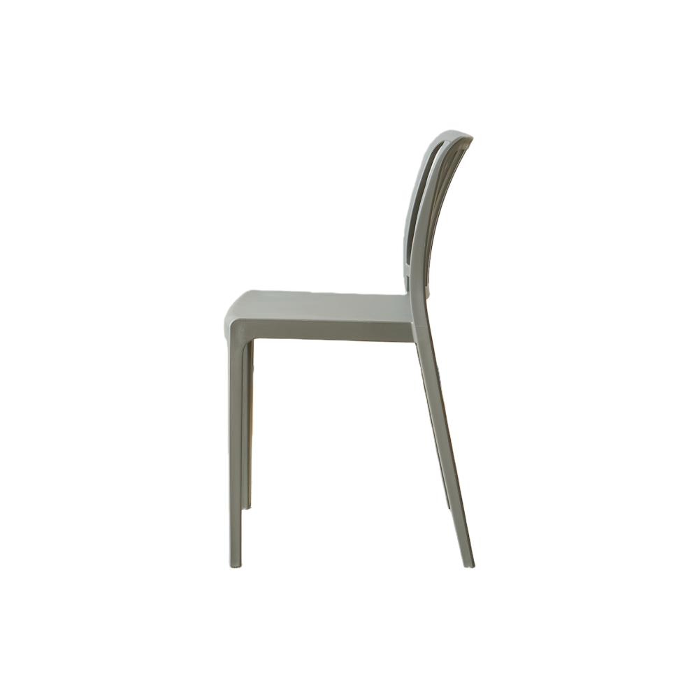 Silla Brooklyn, Gris Oscuro, Con espaldar en rayas y diseño minimalista