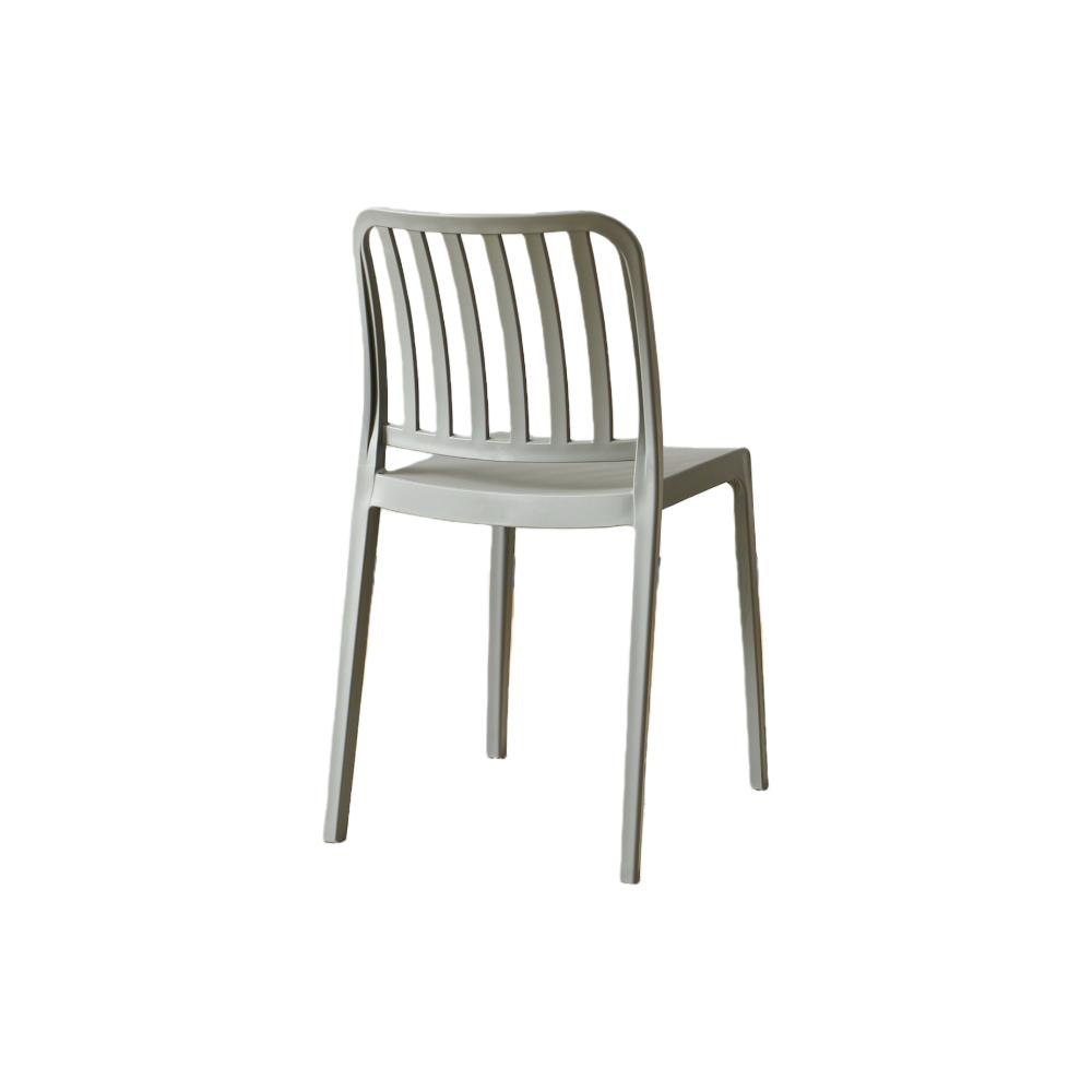 Silla Brooklyn, Gris Oscuro, Con espaldar en rayas y diseño minimalista