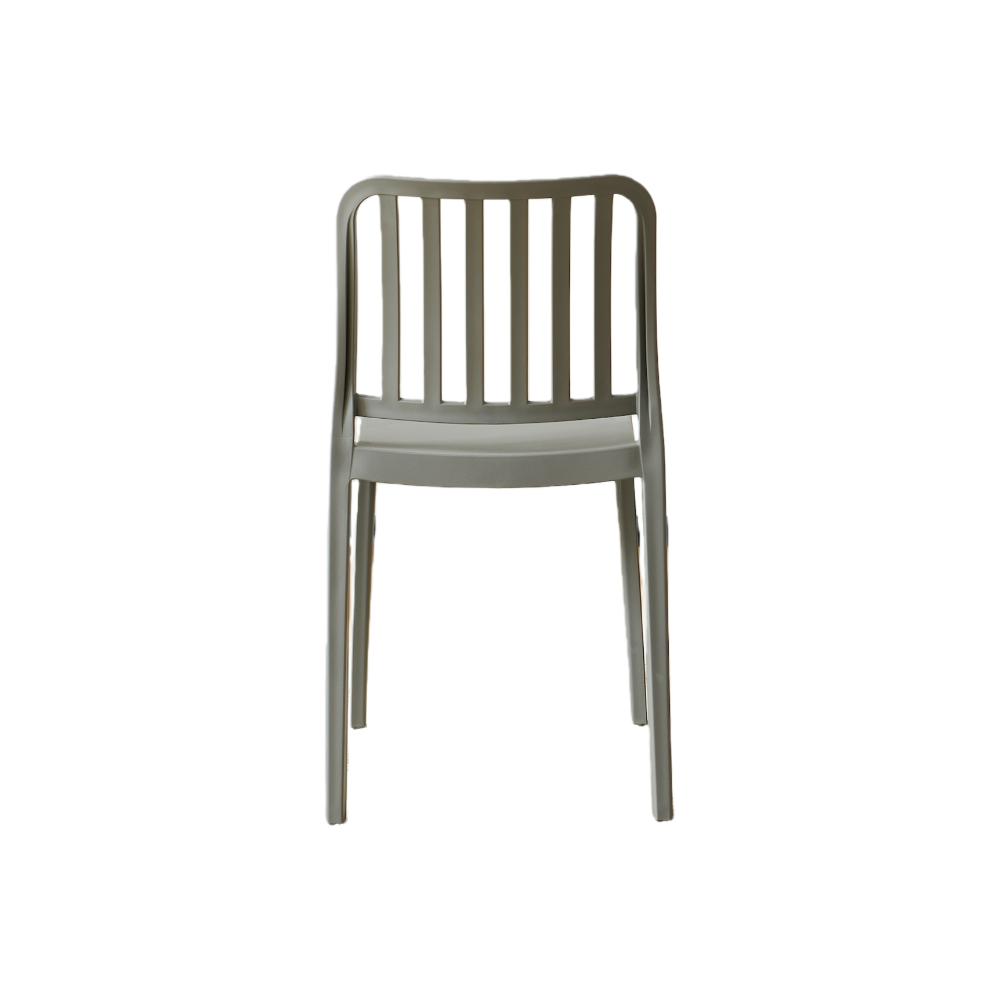 Silla Brooklyn, Gris Oscuro, Con espaldar en rayas y diseño minimalista