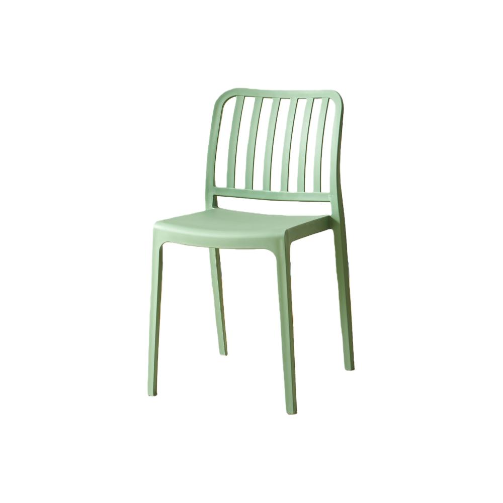 Set de 2 Sillas Brooklyn, Verde, con Espaldar en Rayas y Diseño Minimalista
