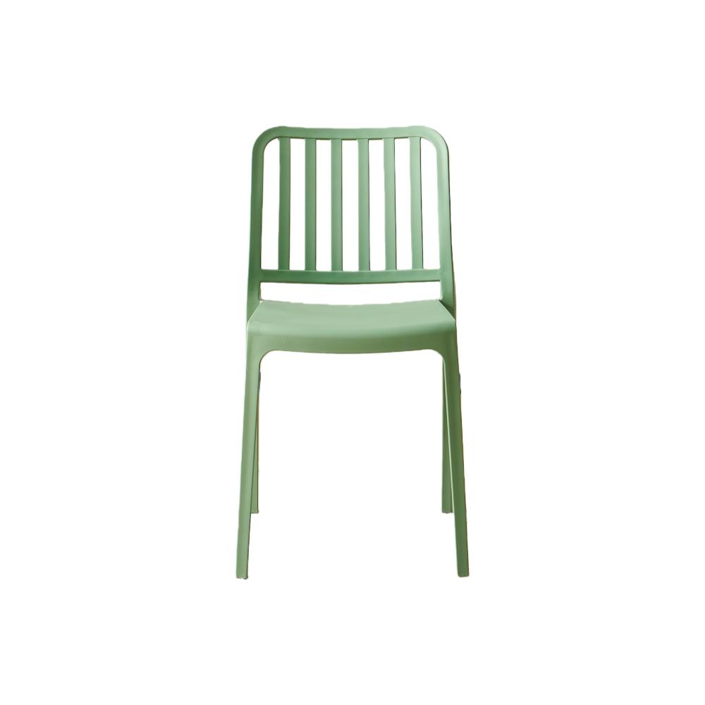 Set de 2 Sillas Brooklyn, Verde, con Espaldar en Rayas y Diseño Minimalista