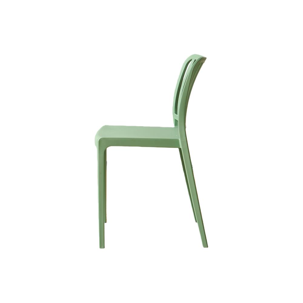 Set de 2 Sillas Brooklyn, Verde, con Espaldar en Rayas y Diseño Minimalista