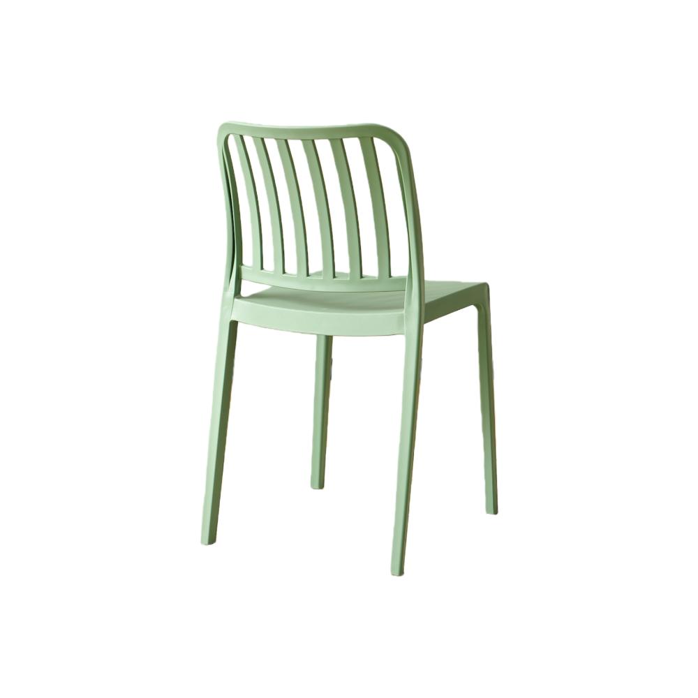 Set de 2 Sillas Brooklyn, Verde, con Espaldar en Rayas y Diseño Minimalista