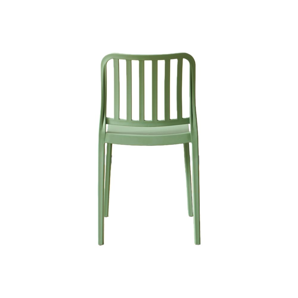 Set de 2 Sillas Brooklyn, Verde, con Espaldar en Rayas y Diseño Minimalista