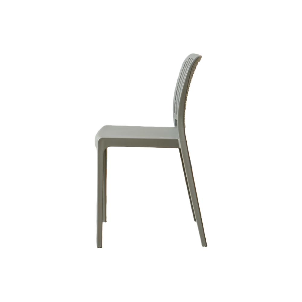 Silla Bronx , Gris Oscuro, con Espaldar en Cuadrados y Diseño Minimalista