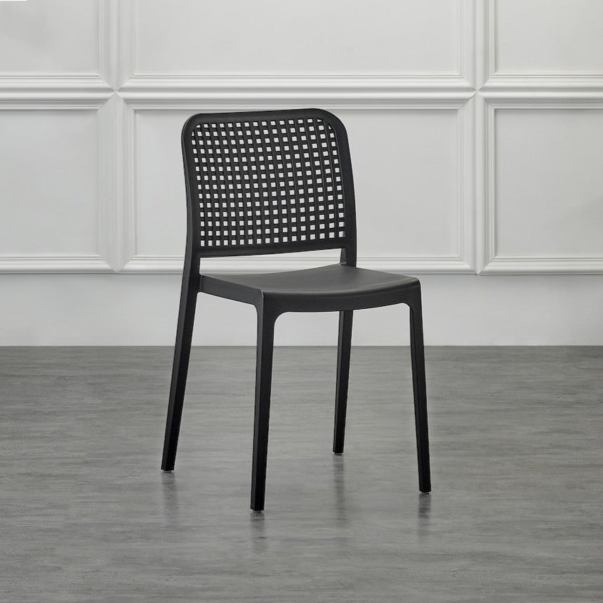 Silla Bronx , Negro, con Espaldar en Cuadrados y Diseño Minimalista