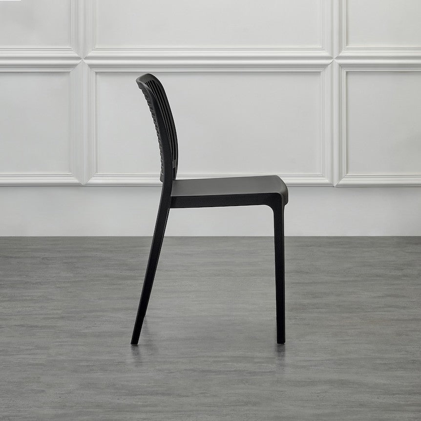 Silla Bronx , Negro, con Espaldar en Cuadrados y Diseño Minimalista