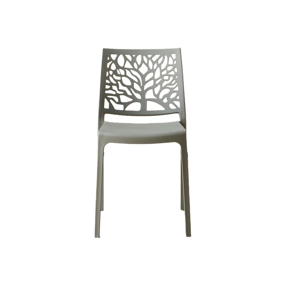 Silla Harlem, Gris Oscuro, Con espaldar en forma de árbol y diseño minimalista
