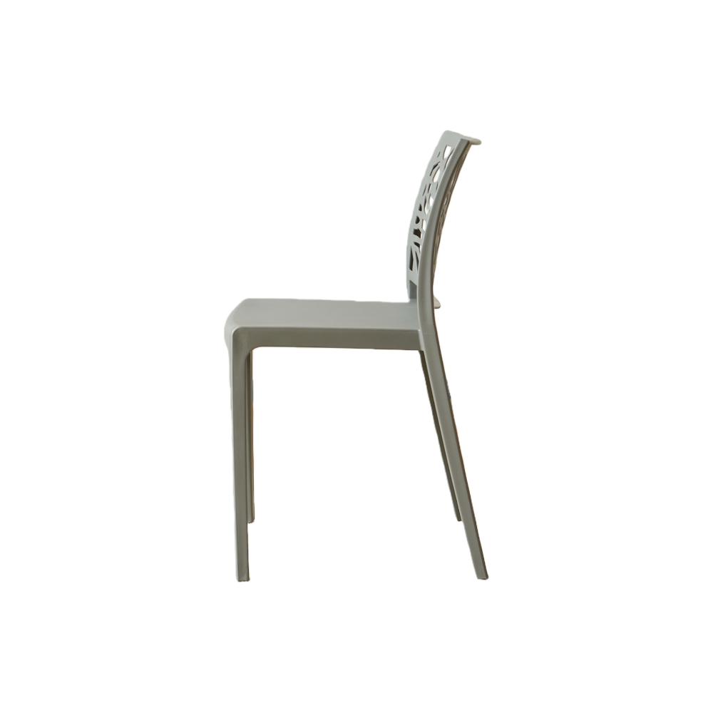 Silla Harlem, Gris Oscuro, Con espaldar en forma de árbol y diseño minimalista