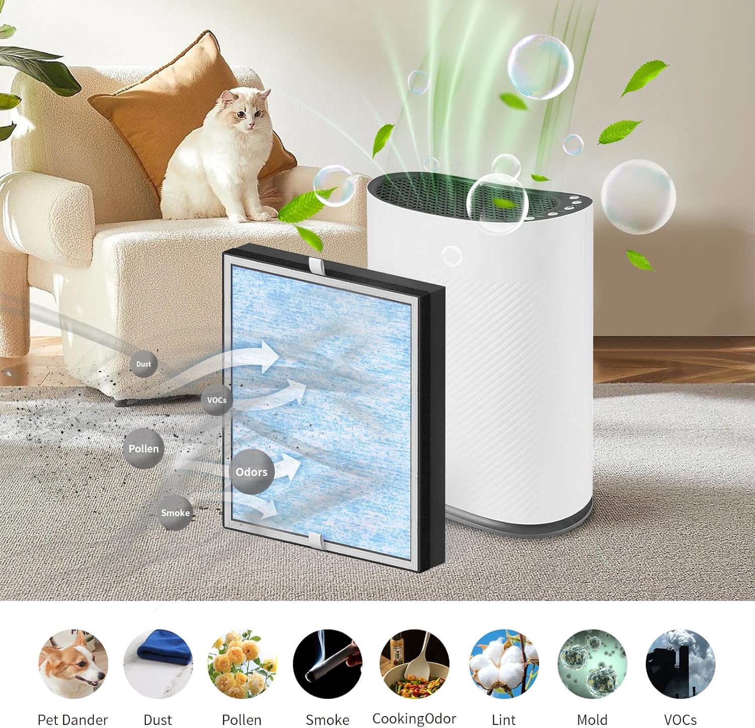 Filtro de repuesto HEPA XP280 compatible con Purafide XP280 Purafide (paquete...