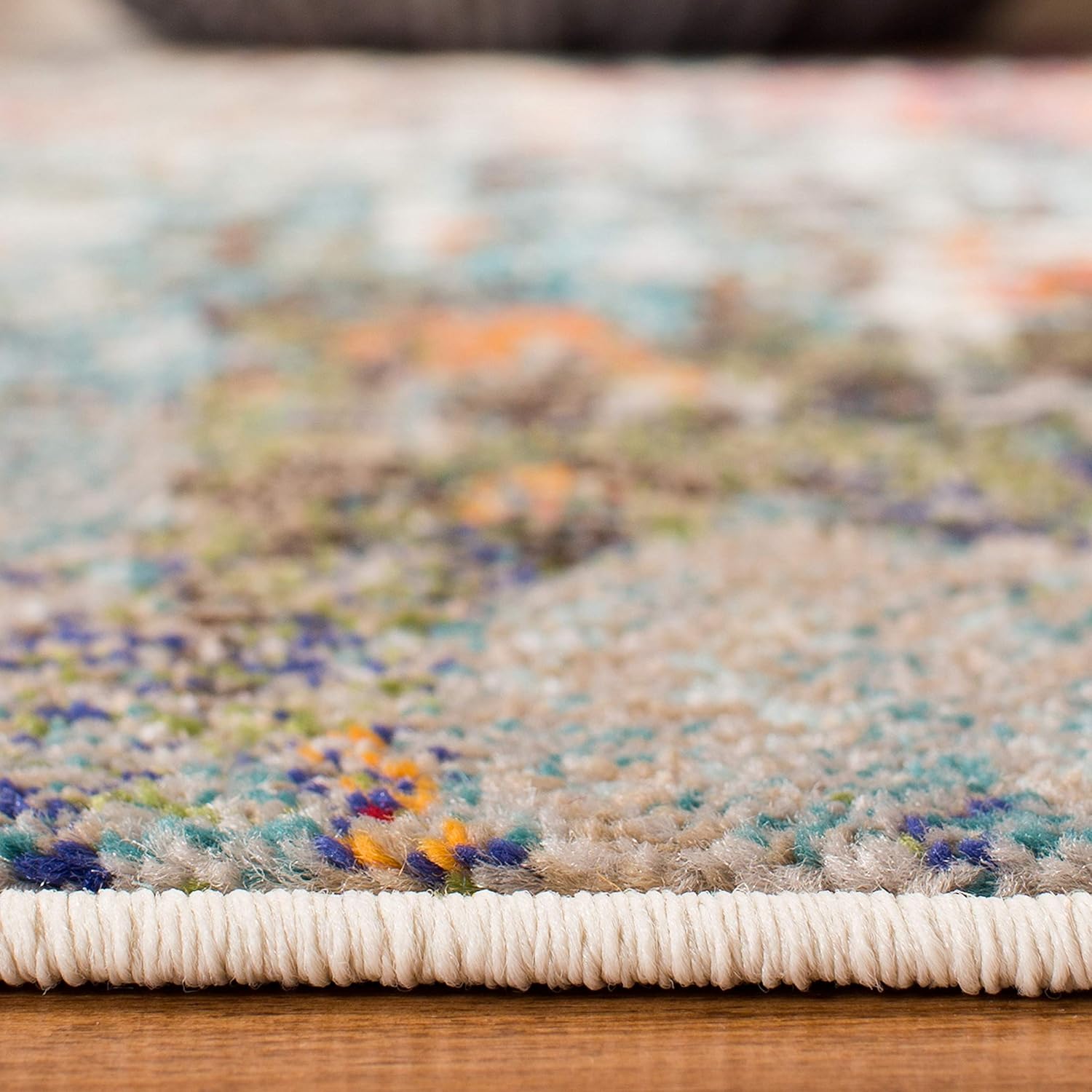 SAFAVIEH Madison Collection - Alfombra de área de 9 x 12 pies, gris y azul,...