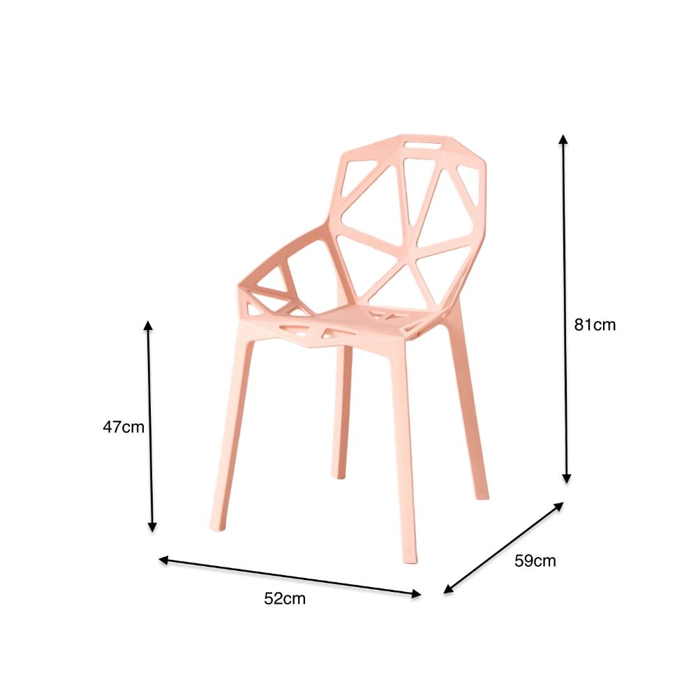 Silla Roxy, Color Mandarina, con Espaldar y Diseño Moderno
