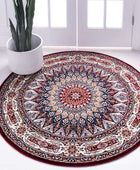 Unique Loom Colección Narenj - Adams - Alfombra redonda de 5 pies 1 pulgada,...