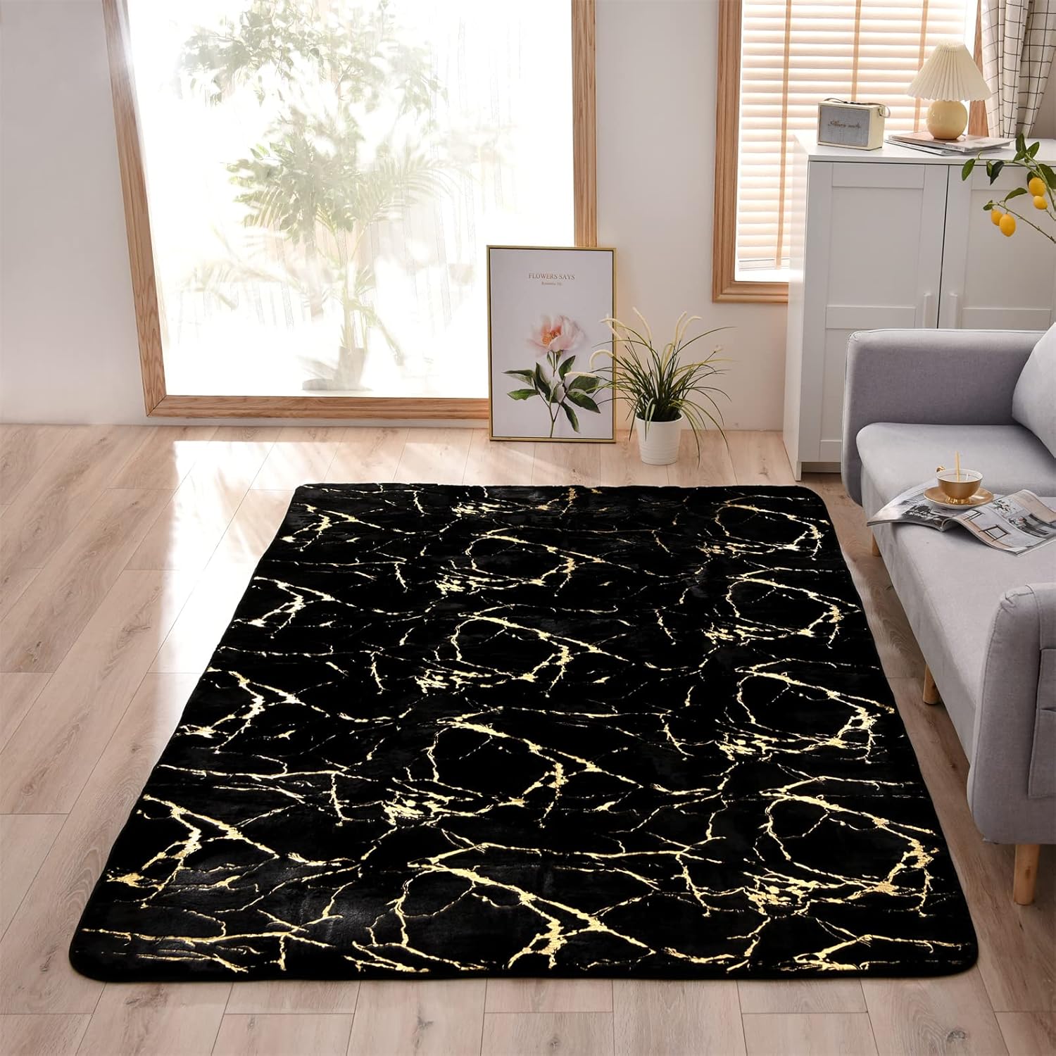 Alfombra suave de bronce metálico, para cuarto de bebé, para el cuarto del