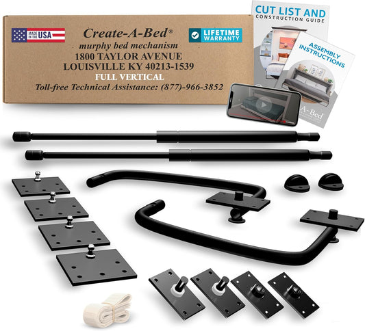 Create-A-Bed Kit de cama Murphy Deluxe de tamaño completo, vertical
