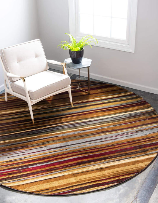 Unique Loom Barista Collection - Alfombra moderna a cuadros, contemporánea,...