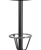 Flash Furniture Mesa redonda laminada negra de 24 pulgadas con base de mesa de...