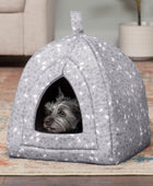 Furhaven Cueva de cama para gatos de interior y perros pequeños, lavable y...