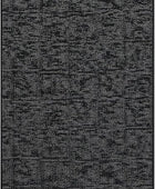 Furnish my Place Alfombra moderna para interiores y exteriores, color negro,...