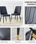 Sillas de comedor de piel sintética, sillas de comedor tapizadas, modernas de