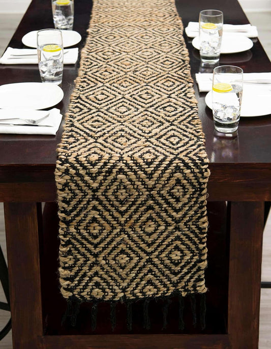 Alfombra trenzada de la colección de yute Assam (1' 2" x 8', camino de mesa,