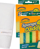 Paño de microfibra reutilizable no abrasivo con (2) Sponge Daddy 4 paquetes,