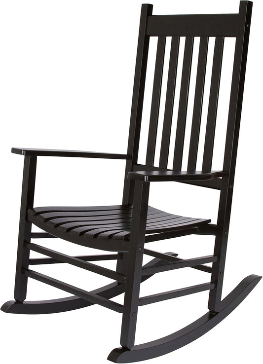 Shine Company - Silla mecedora estilo Vermont, color negro