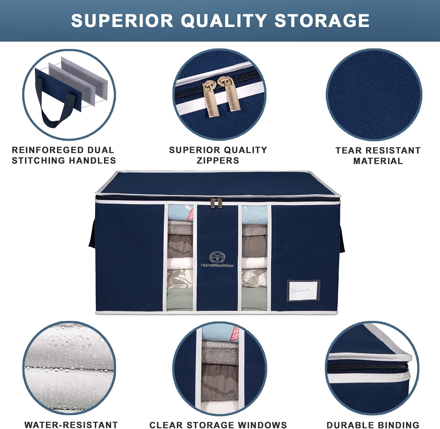 Organizador de bolsas de almacenamiento de ropa para mantas, ropa, edredones y...