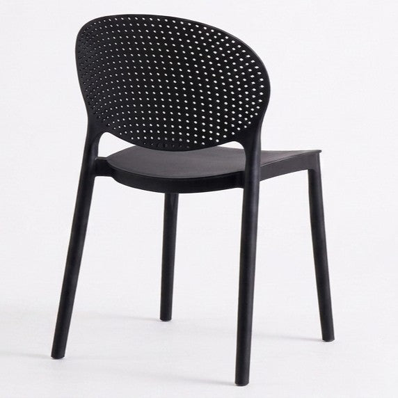 Set de 2 Sillas Florida, Color Negro, con Espaldar y Diseño Moderno