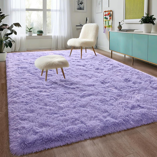 DweIke - Tapete de pelo largo y suave para sala, habitación, guardería...