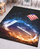 Alfombra de fútbol americano, moderna, grande, impresa en 3D, alfombra de rugby...