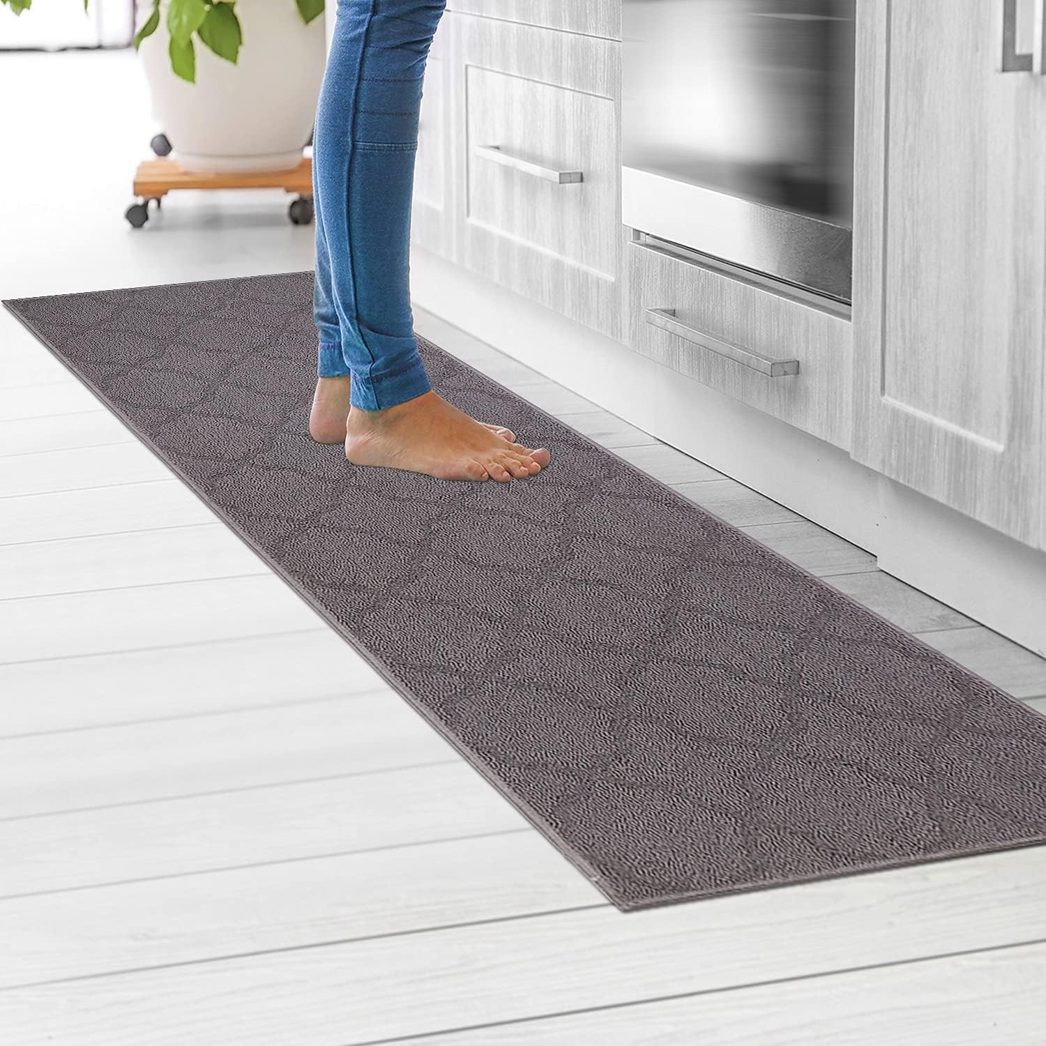 Alfombra de pasillo antideslizante para lavandería, alfombra lavable, alfombra